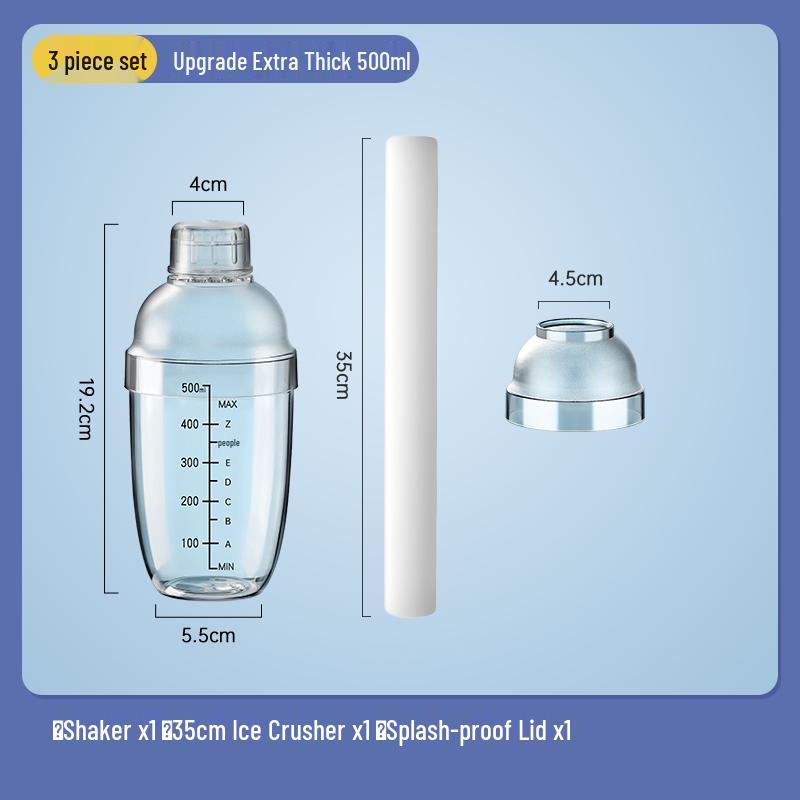 Shaker Manual Whipping Tool for Lemon and Milk Tea - Thickened Full Set for Home, Tea Shop, or Street Stall