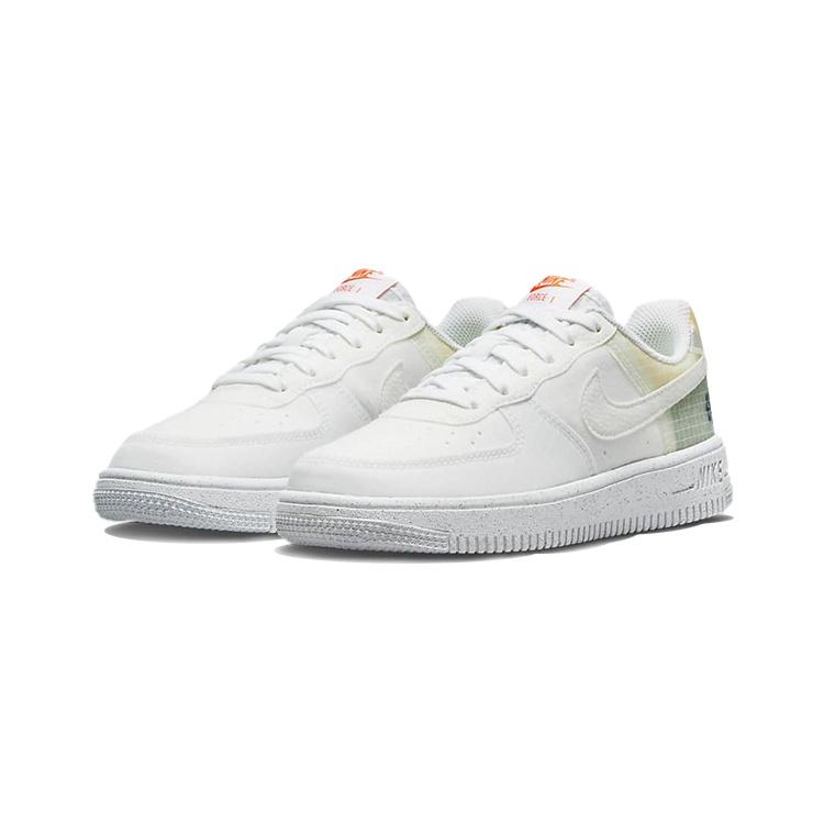 (PS) Nike Force 1 Crater 'Move To Zero - White Orange' Kids' DH4340-100