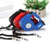 Plastic Automatic Retractable Dog Leash Extendable Adjustable LED Dog Leash With Garbage Bag Anti-Slip Handle Dog Harness Strap
