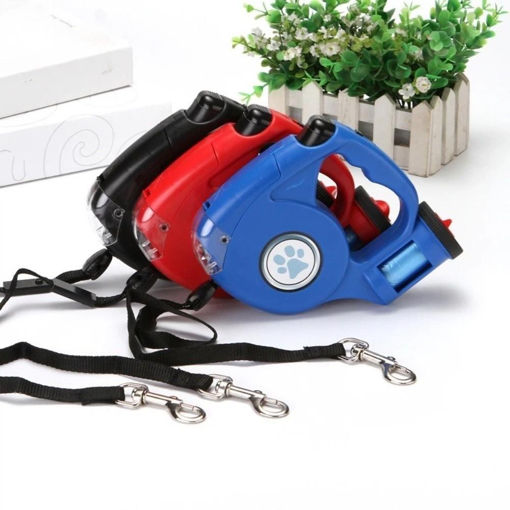 Plastic LED Dog Leash With Garbage Bag Puppy Traction Belt Pet Traction Rope Small Dogs