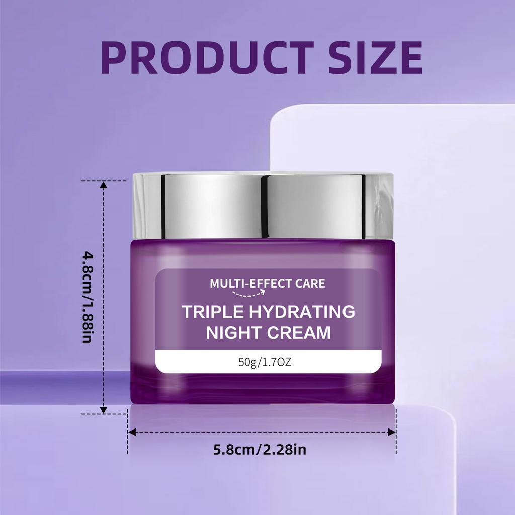 Triple Hydrating Night Cream 50g – Deep Moisture & Skin Repair