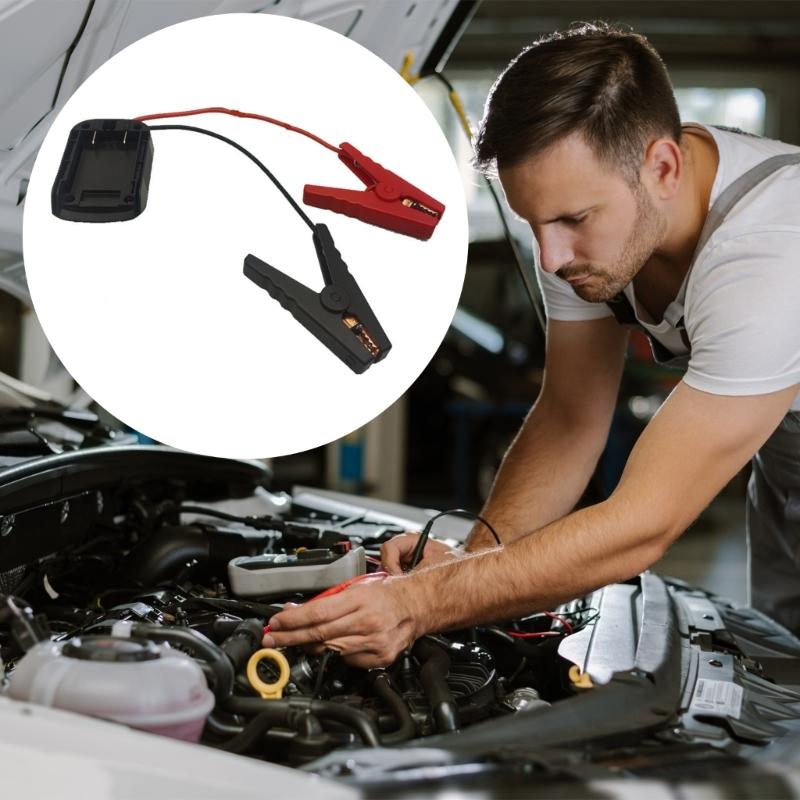 Heavy Duty 12V Power Adapters With 30A Fuse For Safe Emergency Car Starting Using 14.4V 18V 20V Tool Batteries