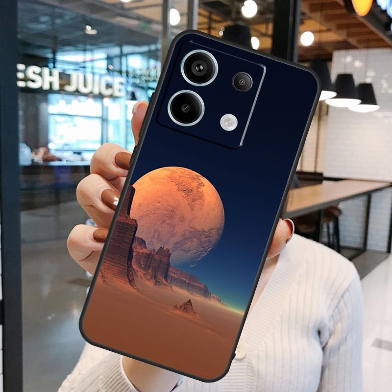 Moon Stars Space Case For Xiaomi Redmi Note 11 9 10 12 13 Pro Plus 9S 10S 11S 12S Remdi 13 12 C 9C 10C Cover