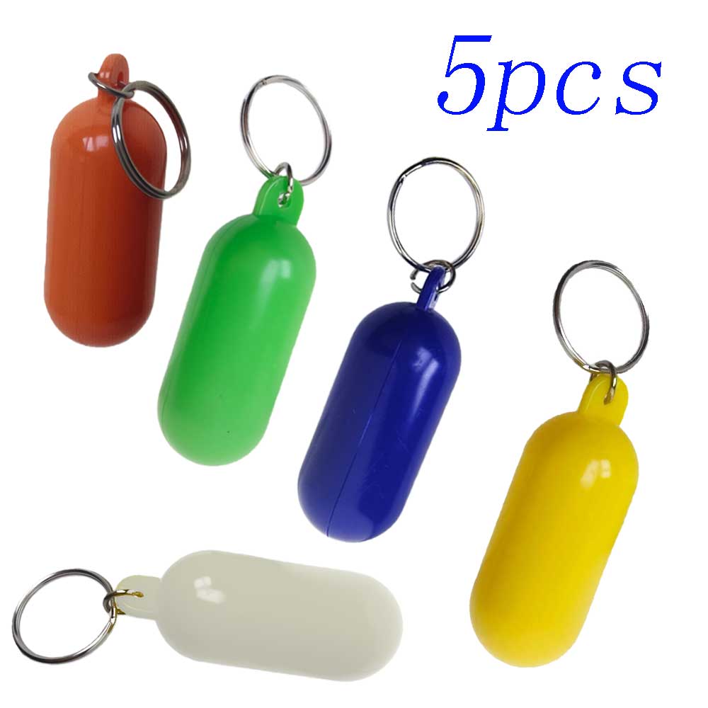 5/10pcs Floating Keychain for Beach Swimming Fishing Kayaking Bright Color Key Buoy Marine Sailing Boat Fender Buoyant Key Ring 3