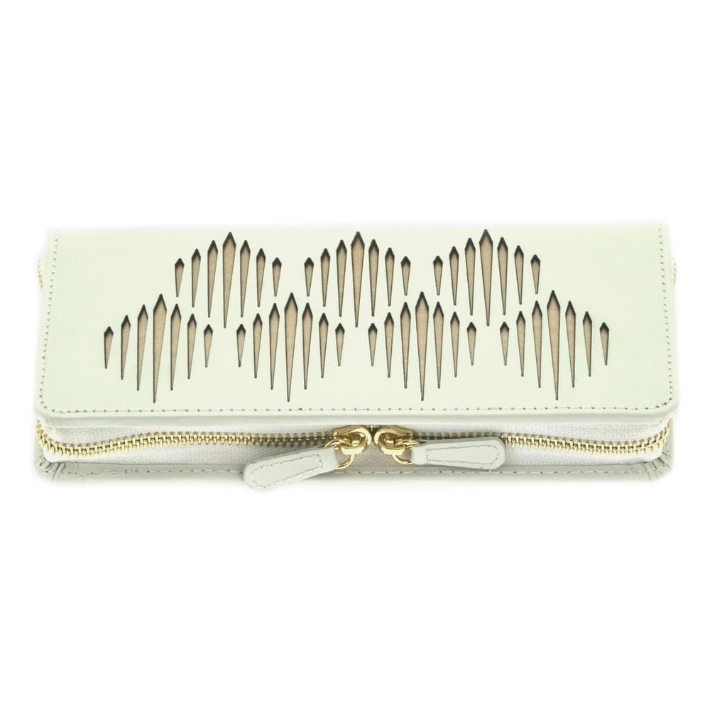 Davidt's [Q0147] - 'Victoria' Light Grey Zippered Jewelry Pouch - 21x10x3 Cm