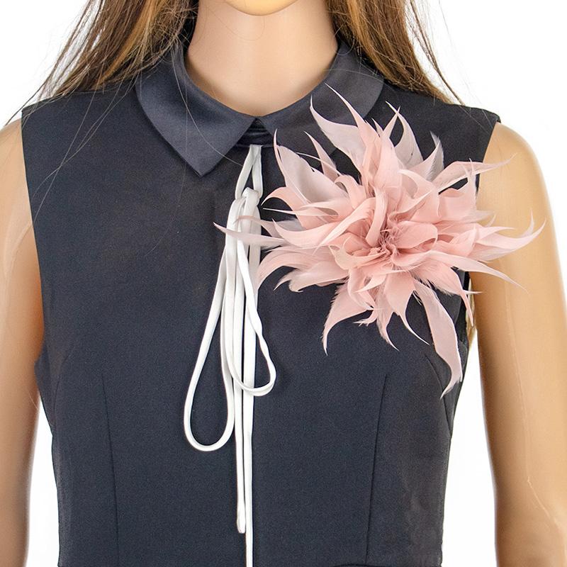 Straußenfederbrosche für Damen Stofffeder Schalclip Reversnadeln Kleideraccessoire Boutonniere Damen Haarband Deko