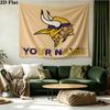 Custom Name Minnesota Vikings Printed Tapestry – Wall Hanging for Bedrooms, Dorms, and Home Decor
