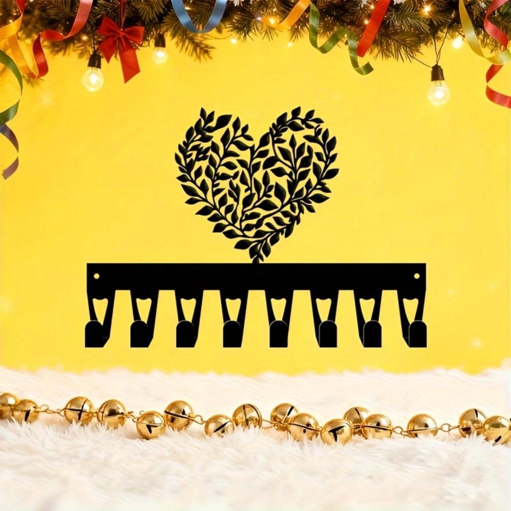 Iron Wall Hook Set 8 Coat Rack Space Saving Design Easy Install