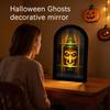Artesanía de Metal Halloween Espejo Fantasma Holográfico Pieza Decorativa para Ambiente Festivo Único Adorno de Arte para Exhibición en el Hogar
