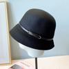 Nový dámský klobouk bucket zimní vlněný vintage elegantní dámský fedora plstěný klobouk módní francouzský buřinkový sombrero vlněný klobouk pokrývka hlavy