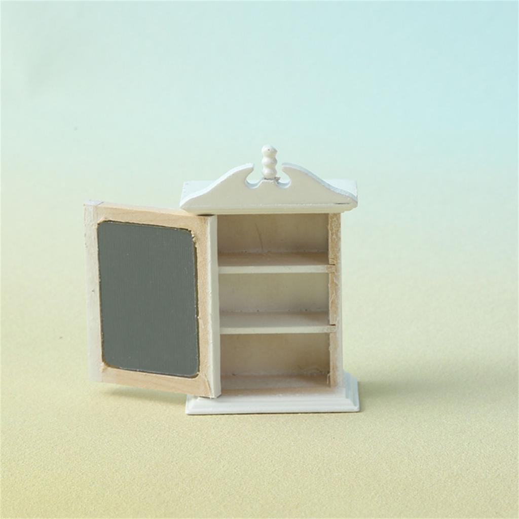 Symulacja 1/12 Szafka Łazienkowa dla Domku dla Lalek z Lustrem do Miniaturowej Dekoracji dla Entuzjastów Domków dla Lalek i Modeli Rzemieślniczych