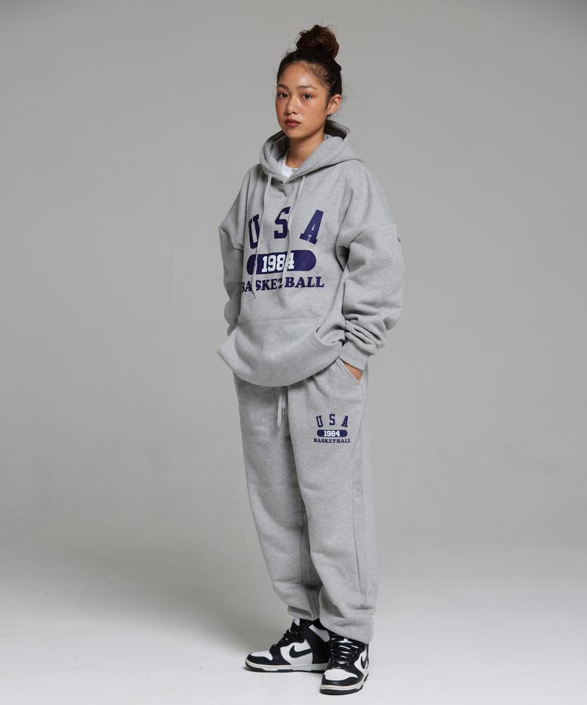 CREAM SODA LAB Usa Logo Training Jogger Pants Grey