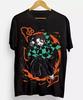 Tanjiro T-shirt Demon Killer Kimetsu No Yaiba Manga Nezuko Black Summer New Men's and Women's Streetwear