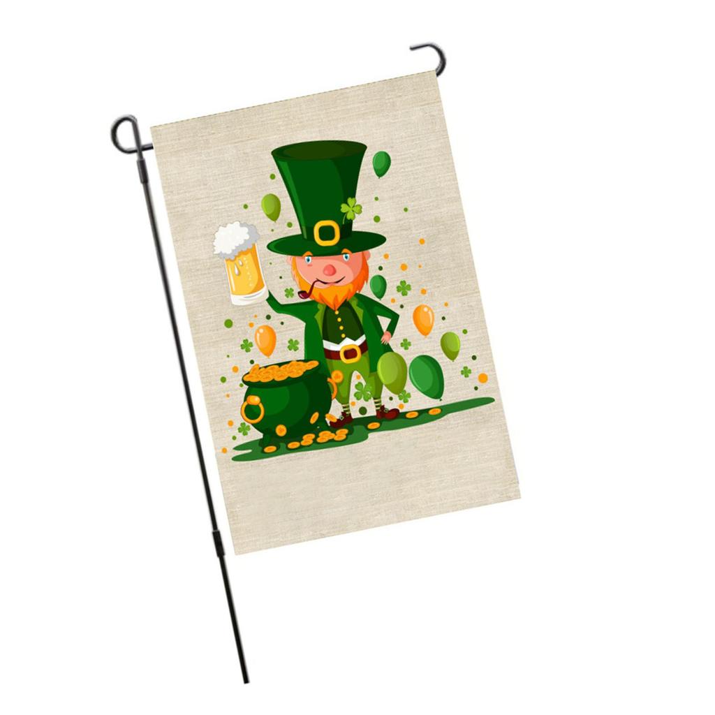 St Patricks Day Garden Flag Innovative Exquisite Decorative Double Side Garden Flag for Irish