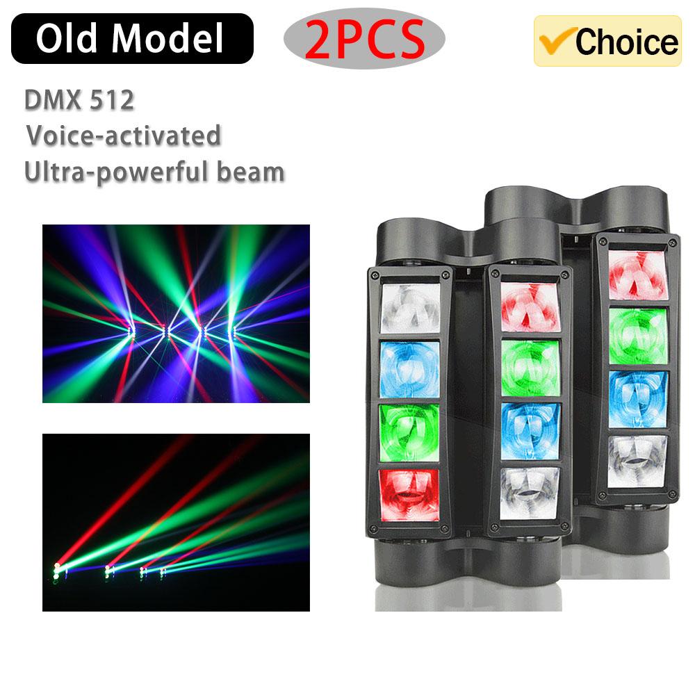 2025 New LED Micro 8X5W Spider Lights DMX512 DJ Stage Lamp Disco Bar Party RGBW Ambient Moving Beam KTV Lamps Shaking Beam Light