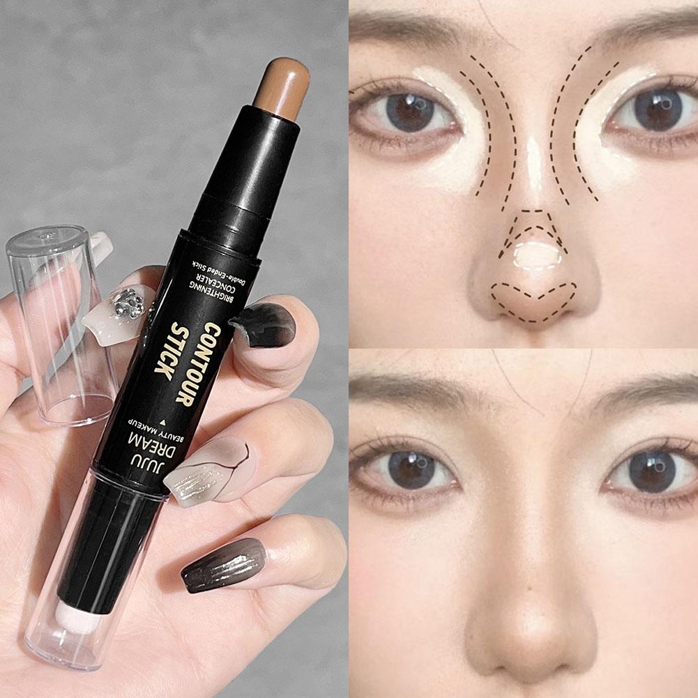 2 In 1 Cosmetic Concealer Face Contour Stick Highlighter Dual-Head Highlighter Trimming Up Matt V3G3