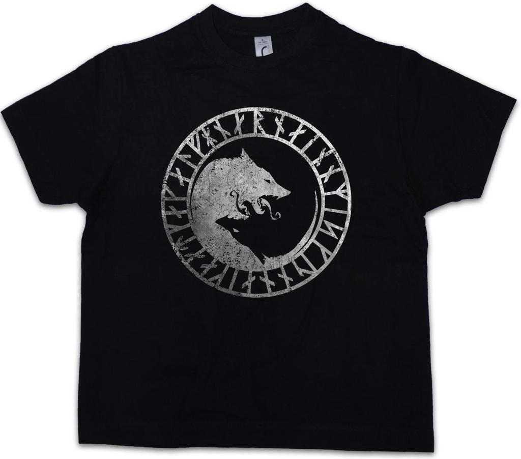 GERI AND FREKI Kids Boys T-Shirt Odhins Wolves Odin Thor Loki Rune Walhalla
