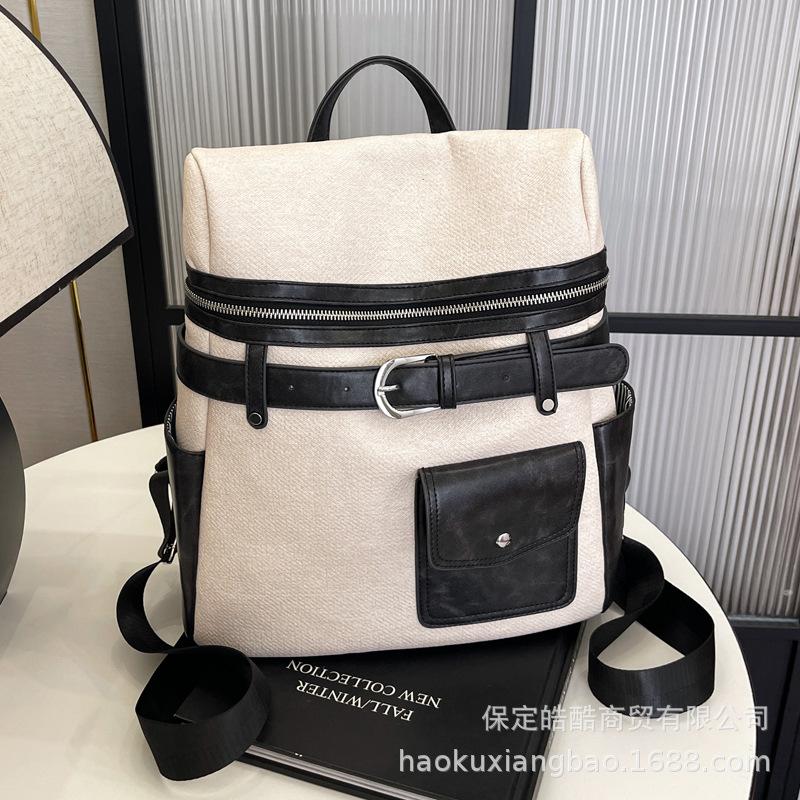 Denim backpack women's large capacity 2025 new leisure student class schoolbag outdoor mountaineering travel backpack