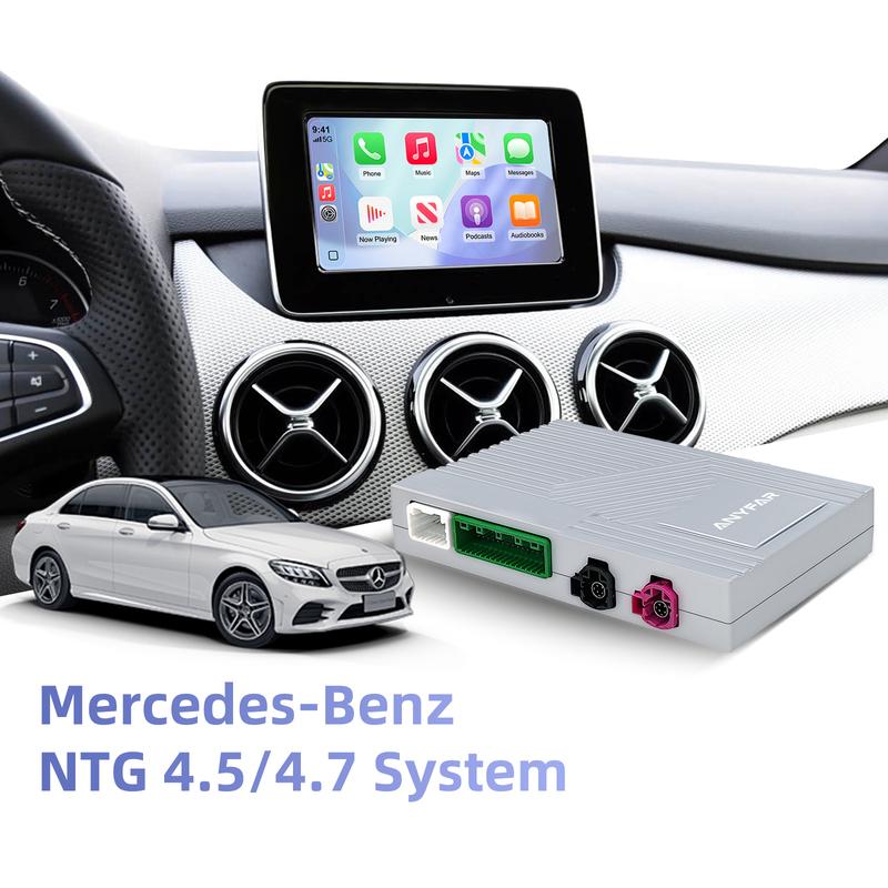 Ezonetronics Wireless CarPlay Android Auto Retrofit Kit Decoder Box for Mercedes Benz NTG 4.5 4.7 COMAND System 2011-2015