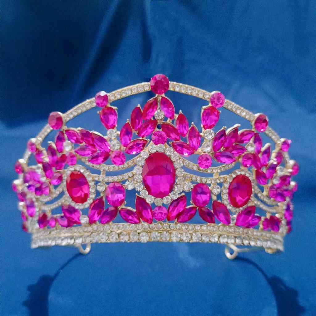 Barocke Kristall Diademe und Kronen Strass-Abschlussball Diadem Stirnband Krone Braut Hochzeits Haar Accessoires Schmuck Krone Diadem Geschenk