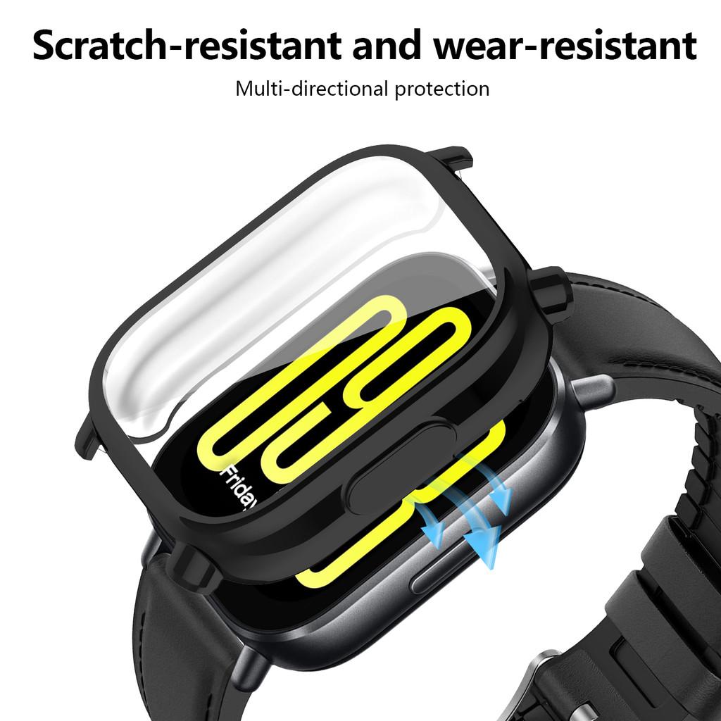For Redmi Watch 5 Active Silicone Cover Sport Dermis For Redmi Watch 5Lite TPU Soft Shell and Leather Band Strap+Case