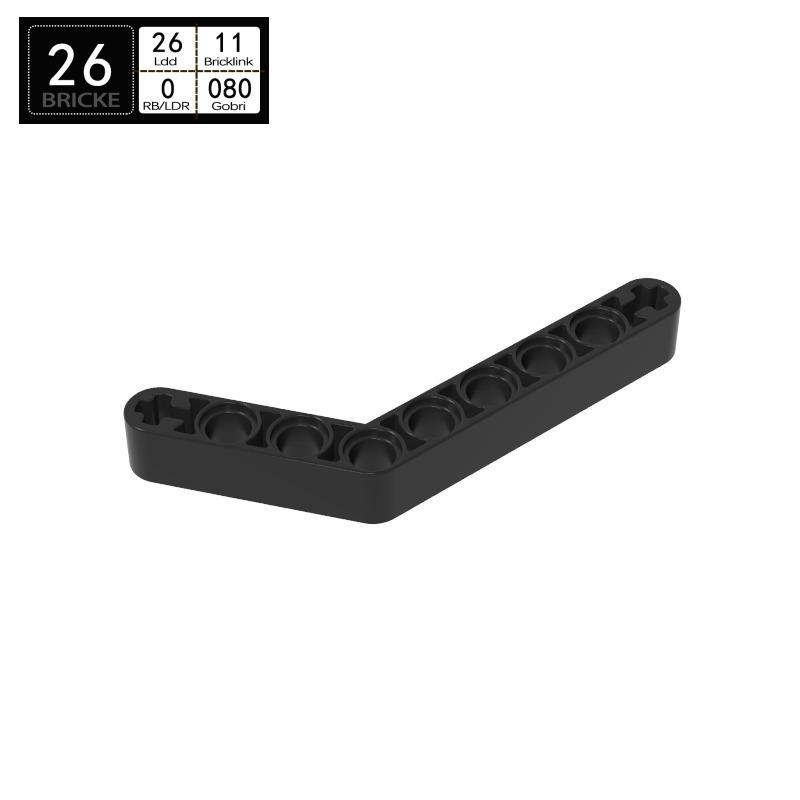 BRICKE Curved Arm Building Blocks 1x9(6x4) for LEGO 6629 42149 MOC Small Particle Compatible. 50g (approx. 22 pcs)