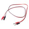 Power Plug to Alligators Clip Cable Double Alligators Clips Power Test Cable 2 Plugs to 2 Clips Cable Length 1M