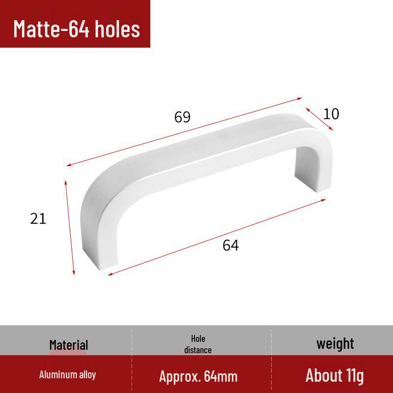 

Утолщенная ручка для двери шкафа и тумбы из алюминиевого сплава