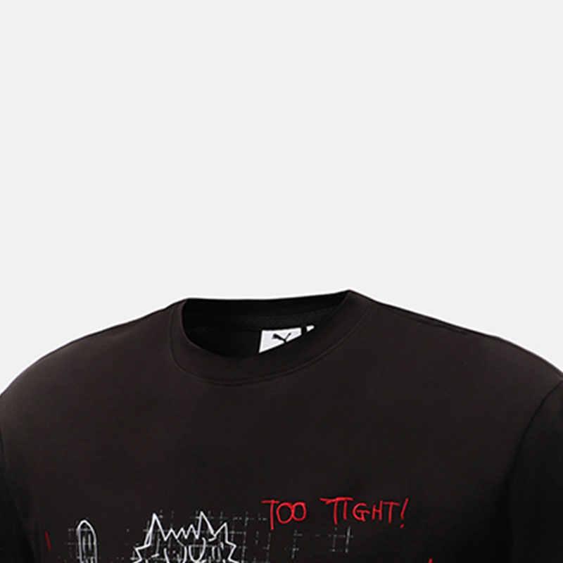 Puma x Michael Lau Cartoon Print American Retro Casual Sport Round Neck Short Sleeve T-Shirt With Drop Shoulder Men Tops Black 531320-01