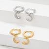 S925 Silver Gold Star Moon Earrings Cubic Zirconia Huggie Hoops Fashionable Personalized Jewelry For Women