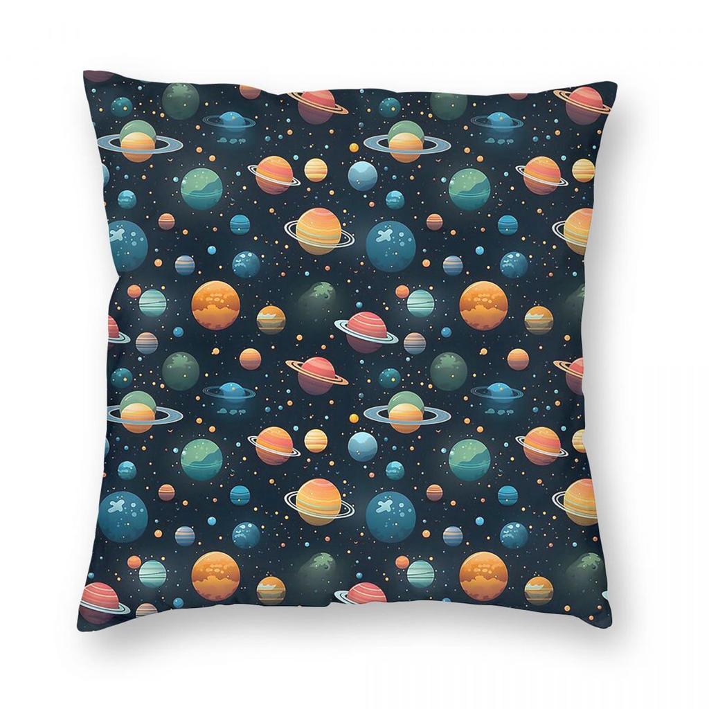 Solar System Space Planets Universe Square Pillowcase Pillow Cover Cushion Throw Pillow for Home Sofa Living Room
