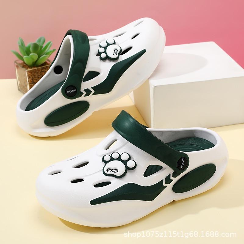 Summer New Women's Hole Shoes Platform Non-slip Wear-resistant Fashion Two-color Leisure Outdoor Beach Bag Head Mop