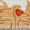 Wooden Puzzle Mother Bear Cub Set DIY Craft Decor Mother's Day Gift