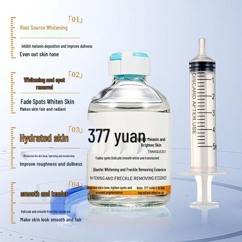 Najlepiej sprzedający się rozjaśniający eliksir Qianfei 377: 50 ml Serum Rozjaśniające Plamy i Usuwające Piegi