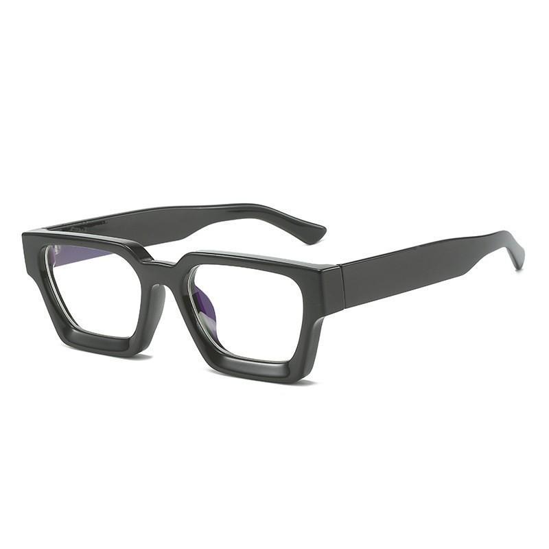 Women's Thick Square Frame Sunglasses: High-End UV Protection, Full Frame, Versatile Street Style.