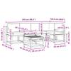 Outdoor Sofa Set with Cushions 6 pcs Natural and Light Grey