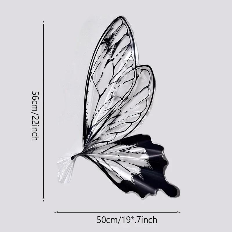 20Sets(40pcs) DIY Butterfly Bouquet Wrapping Paper Gift Packaging Wing Shaped Paper for Birthday Parties Wedding Decorations
