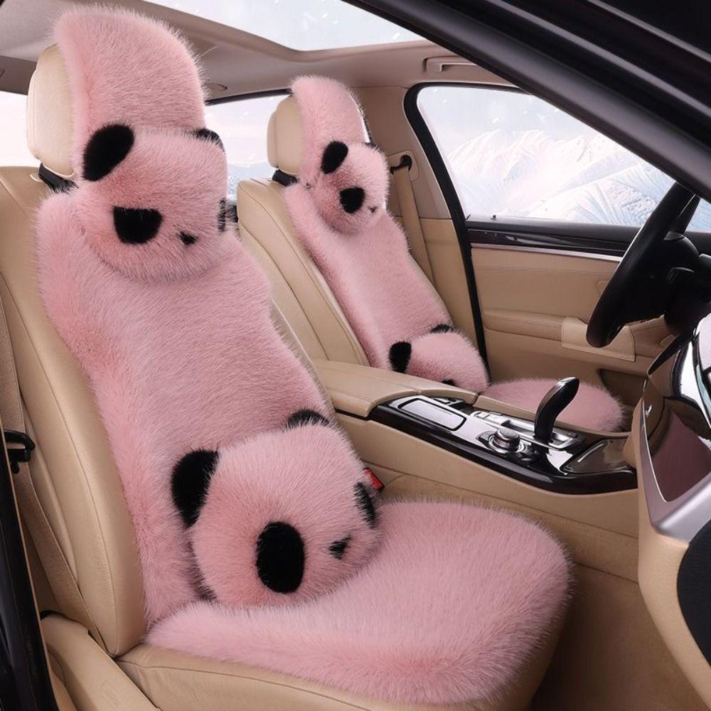 Neck Protection Pillow Car Headrest Waist Support Cartoon Panda Backrest Lumbar Support  Drive