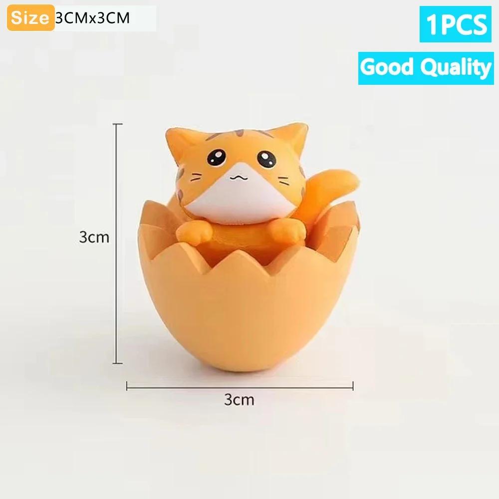 Kawaii 1-4 Stück Mini Katze Ornament Garten Kätzchen Statue Heimdeko Geschenk Kinder Kinder Babyzimmer Dekoration Spielzeug Miniaturfiguren