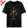 Wine Glass Christmas Tree TShirt Unisex Unisex Wine Lovers Holiday T Shirts Gift Unisex Print Crewneck Tops Xmas Casual Tshirt