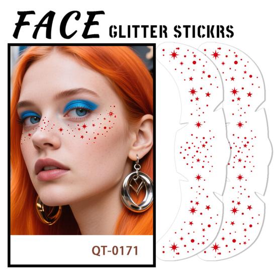 Temporary Tattoo Sticker, Red Freckles Face Tattoo, Waterproof Temporary Freckles Tattoo for Adults Festive Party Makeup