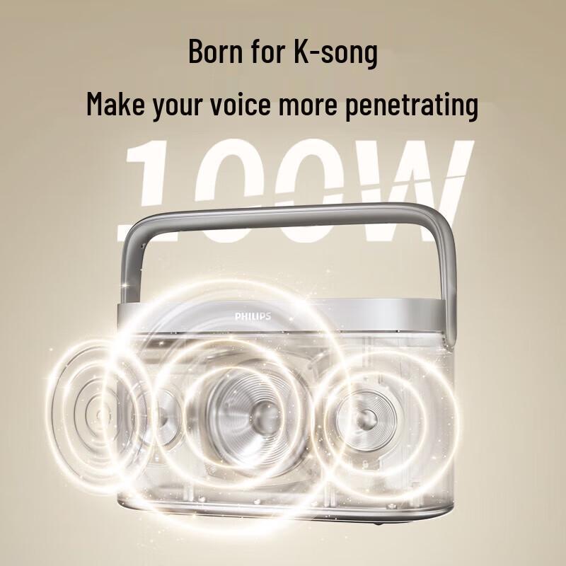 Philips TAS8110 Bluetooth Karaoke Speaker with Wireless Microphone