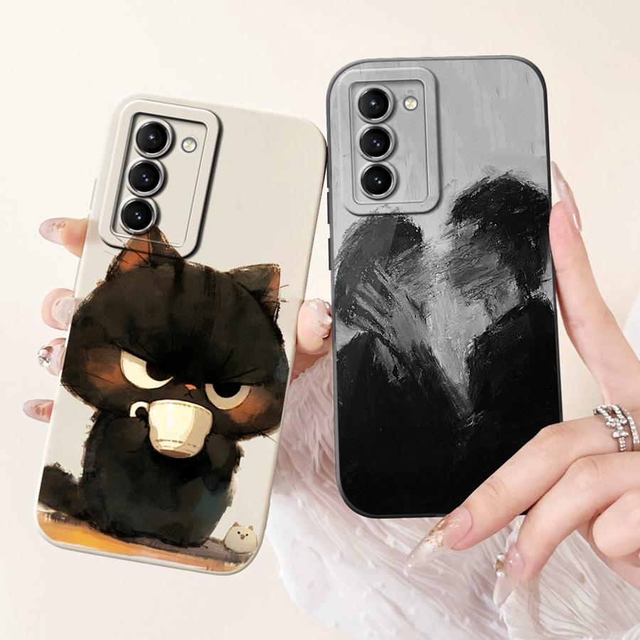 For Samsung Galaxy S21 FE 5G S21FE Phone Case Shell Cartoons Painted Soft Silicone Coque For Samsung SM-G990B Back Cover
