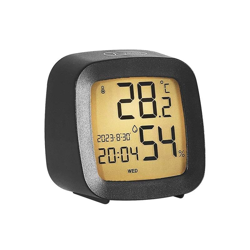 

Светодиодный цифровой будильник с календарем, температурой, влажностью, недельным дисплеем, 12/24-часовым форматом, электронными часами для домашнего офиса, подсветкой, декором рабочего стола