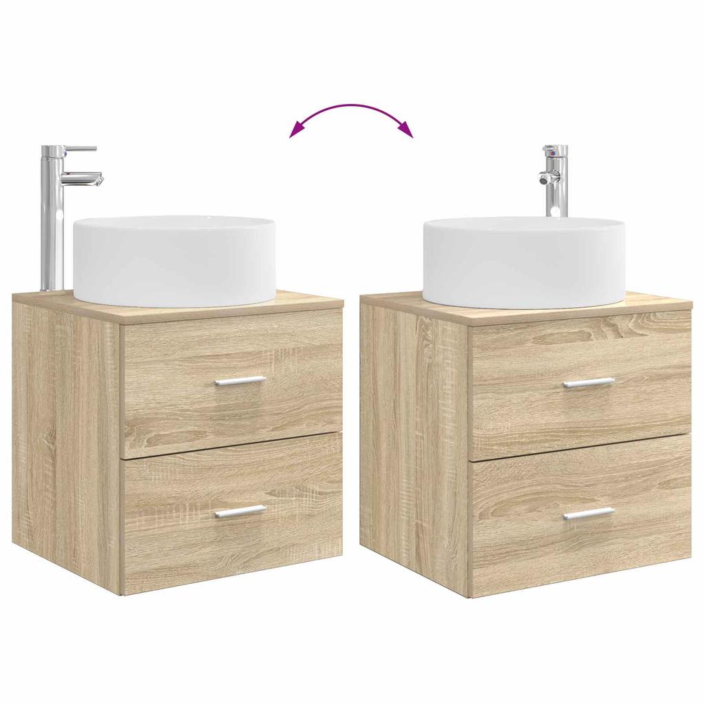 Bathroom Furniture Set 2 Pieces Sonoma Oak Engineered Wood