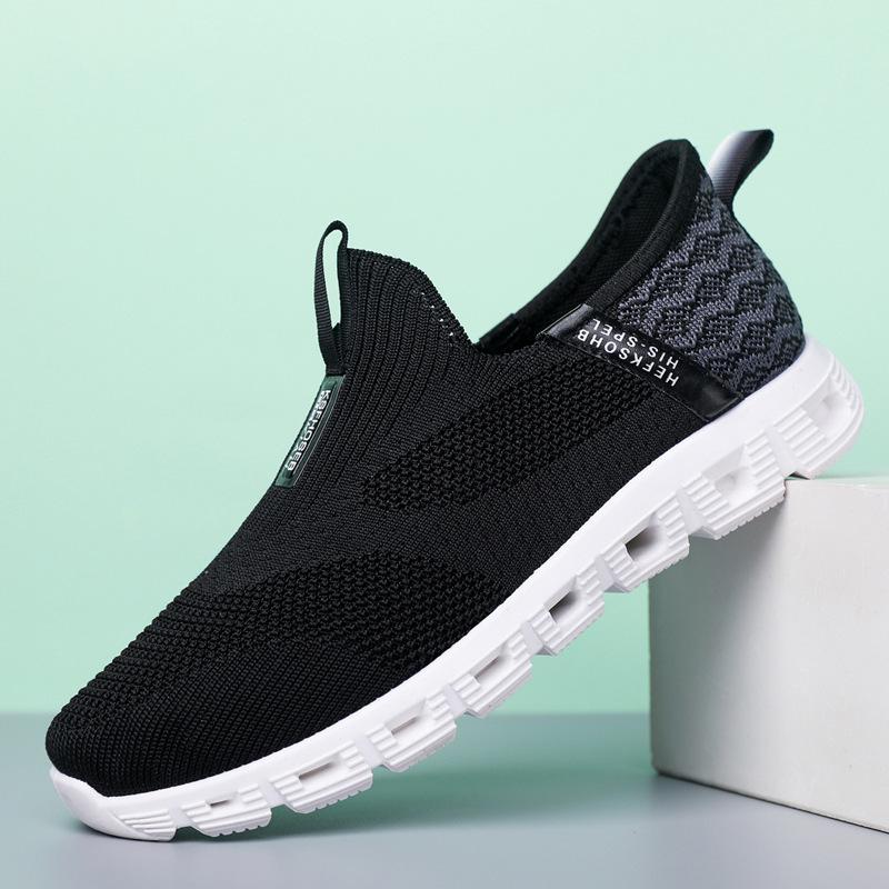 Men's New Trendy Comfortable Breathable Slip-On Casual Shoes, Low Top Lightweight Athletic Sneakers, Plus Size Walking Shoes for Dad