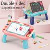 Table Art Easel for Kids Double Sided Foldable Tabletop Drawing Easels Chalkboard Desk with Graffiti Board Game Accessories