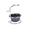 Stainless Steel Shaving Brush Stand Razor Holder Black Shaving Bowl Mug Set