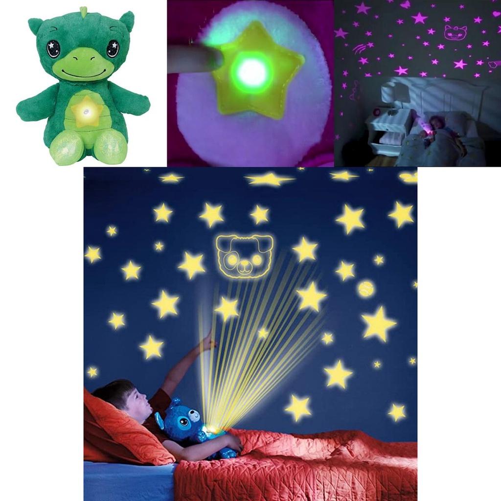 Star Belly Dream Lites Pelúcia Estrelada Animal de Pelúcia Projetor Lâmpada Para Sono Calmante