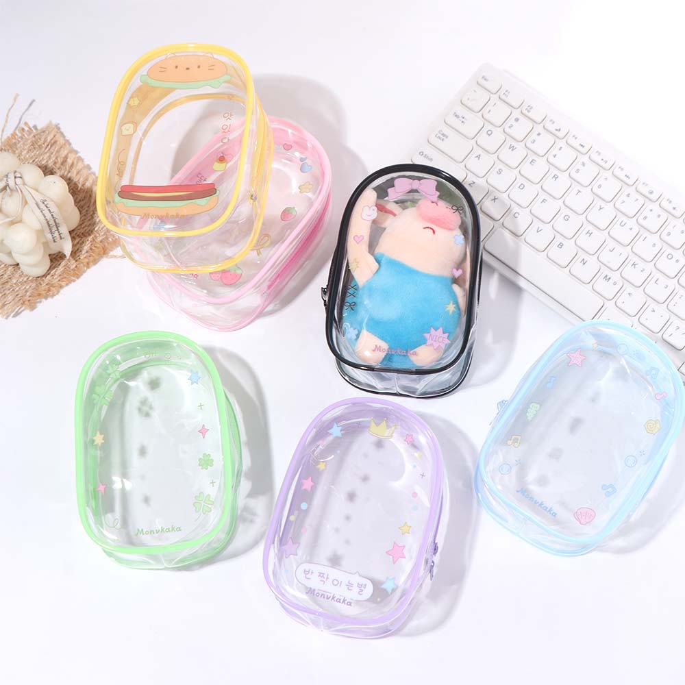 Clear Doll Storage Bag Cartoon Design Outdoor Doll Display Bag Doll Accessories